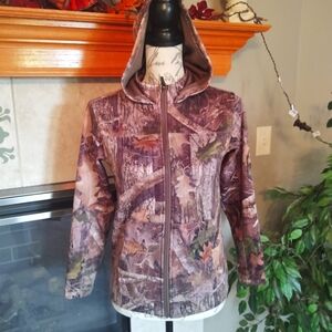 💥 3/$20 Red Head Camo Large 10-12 Zip Up Hoodie Jacket!